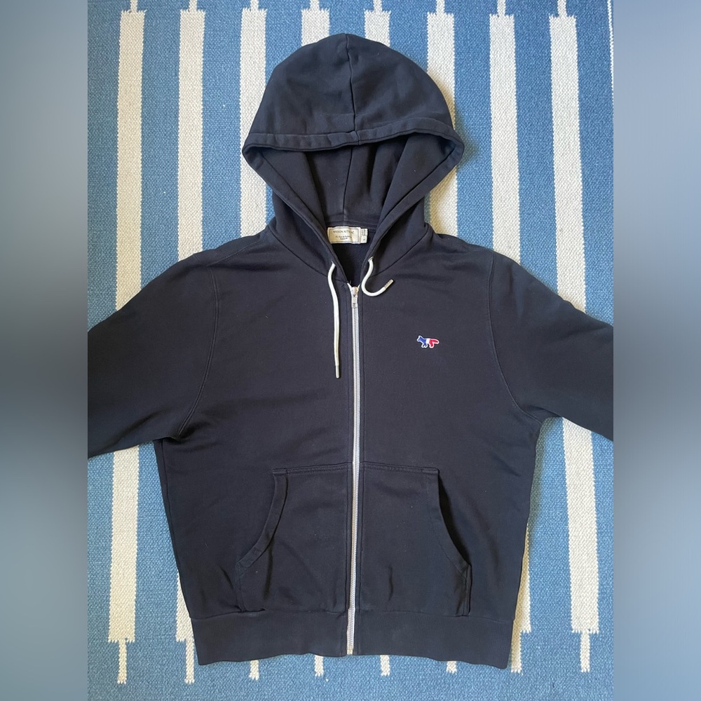 MAISON KITSUNE Tricolor Fox patch Unisex Hoodie